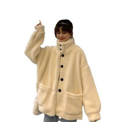 Lammfleece-Jacke, locker und vielseitig