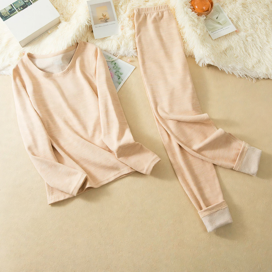 Wärmendes Unterwäsche-Set mit Wolle und Seide, Unisex