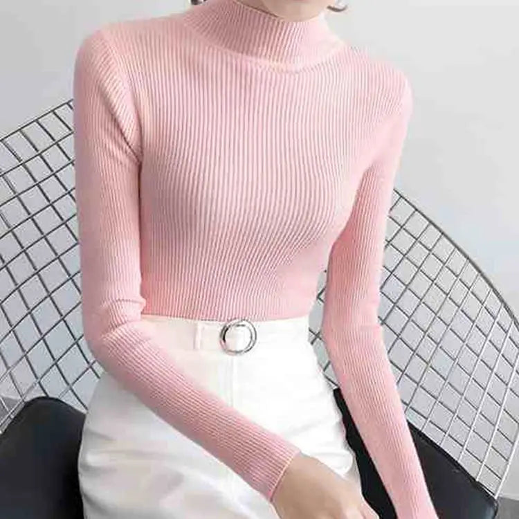 gerippter Wollpullover für Damen