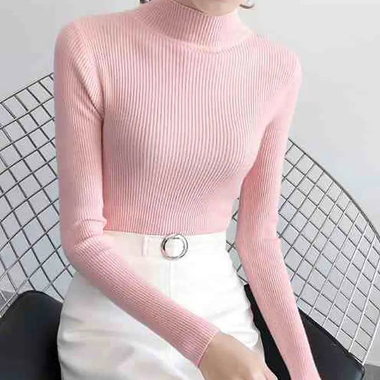 gerippter Wollpullover für Damen