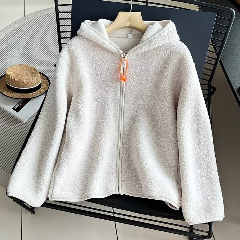 Gefütterte Kapuzenjacke aus Teddyfleece