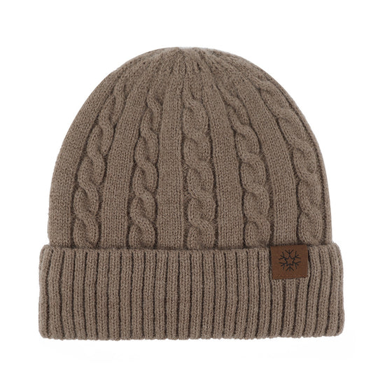 Gefütterte Strickmütze mit Umschlag, Winter