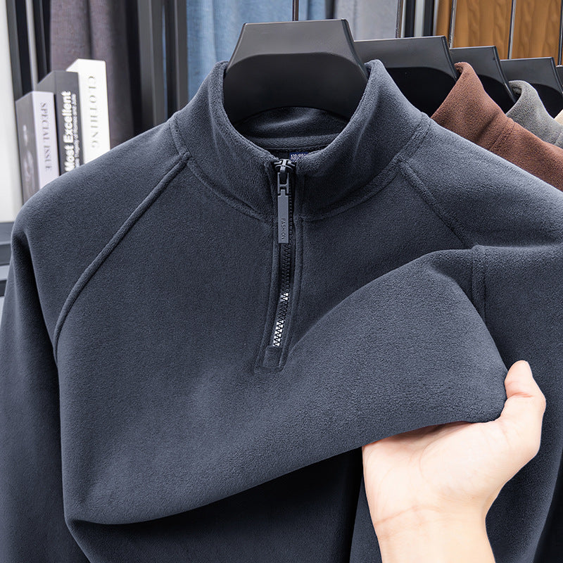 Wärmender Herren-Unterzieh-Pullover mit Stehkragen