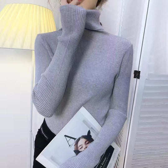 Körpernaher Damen-Rollkragenpullover
