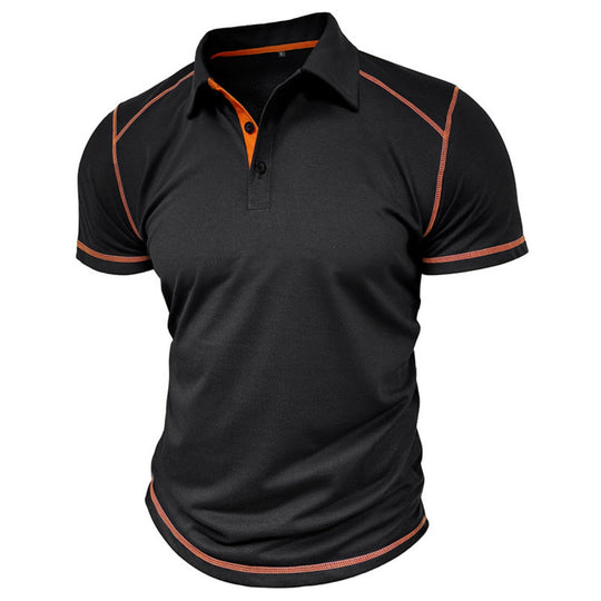 Kurzärmeliges Poloshirt zum Spleißen