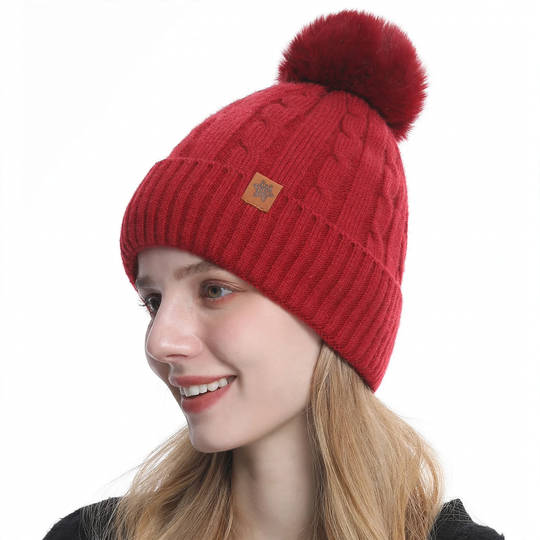 Winter-Set aus Strickmütze, Schal und Handschuhen