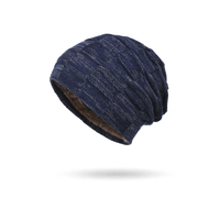 Einfarbige Mütze Marineblau