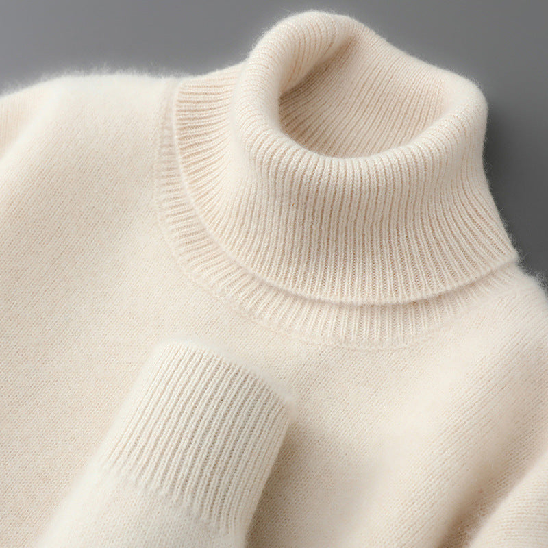 Herren-Wollpullover, Rundhalsausschnitt, 100% Wolle, dick