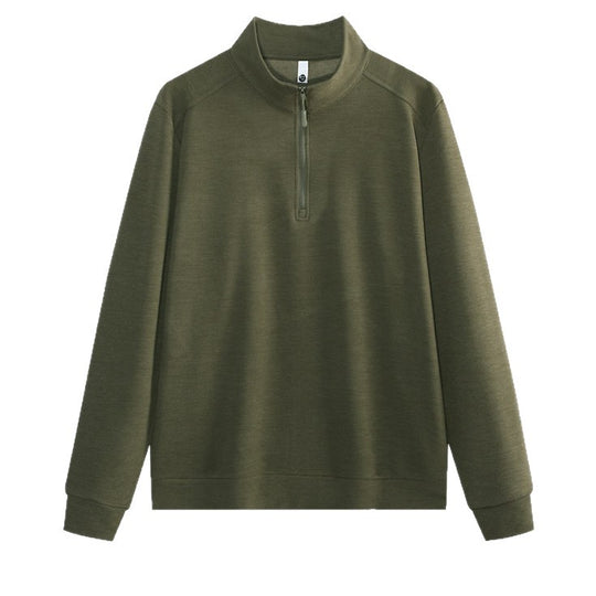 Business-Freizeit-Sweater mit Reißverschluss und Waffelstruktur