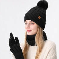 B3 Damen Zopf 3er-Set Schwarz