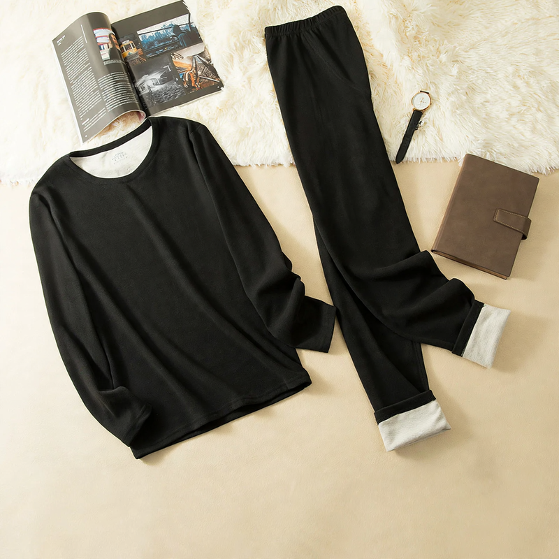 Wärmendes Unterwäsche-Set mit Wolle und Seide, Unisex