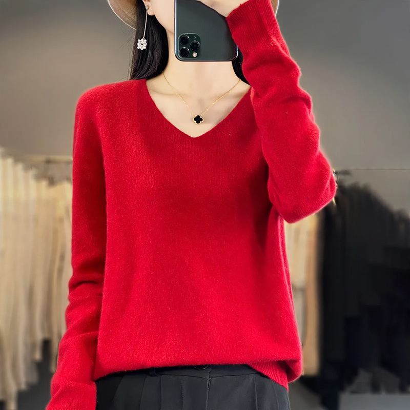 Damen-Strickpullover, Rundhals oder Stehkragen, langärmlig