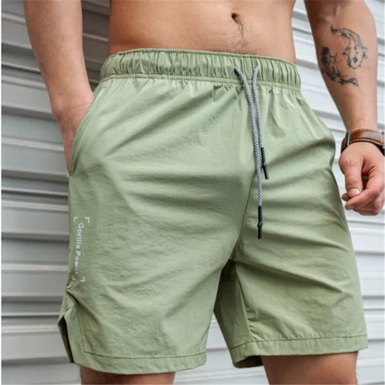Atmungsaktive, Einfarbige Badeshorts für Männer mit Kordel