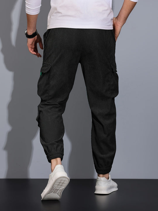 Schwarze Cargo-Hose für Herren