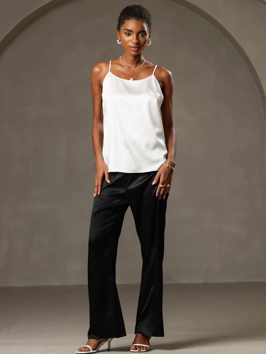 Seide Entspannt Spaghettiträger Camisole Top