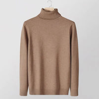 Rollkragen Strickpullover Kamel