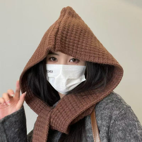 2-in-1 Kapuzen-Schal und Mütze Set