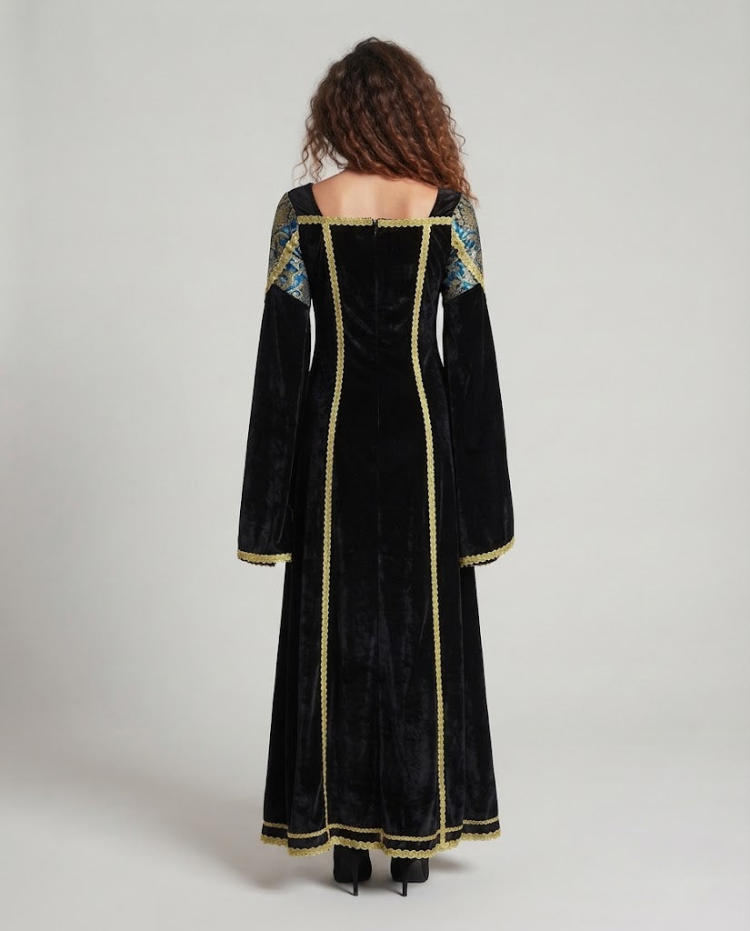 Frauen Elegantes Abendkleid mit Raffinierten Ärmeln Shop Nory