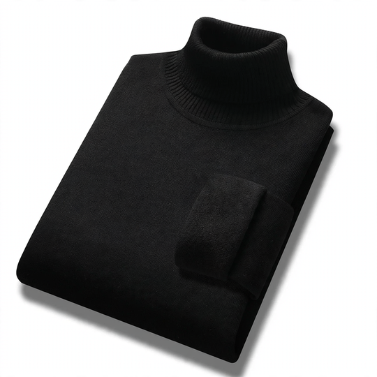 Herren-Rollkragenpullover, gefüttert, warm, Herbst und Winter