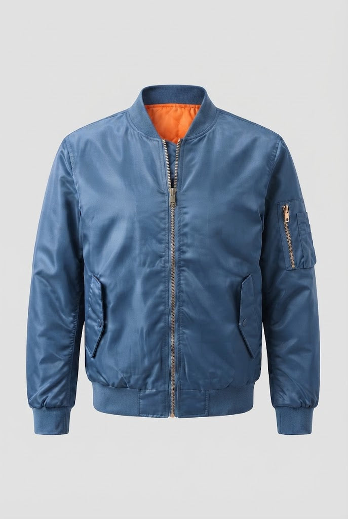 Herren glänzende Nylon-Bomberjacke mit gesteppter thermischer Fütterung Shop nory