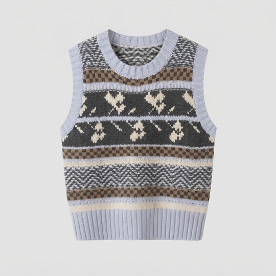 Damen gemustertes Strickweste im norwegischen Look mit weichem Mohair-Effekt Shop Nory