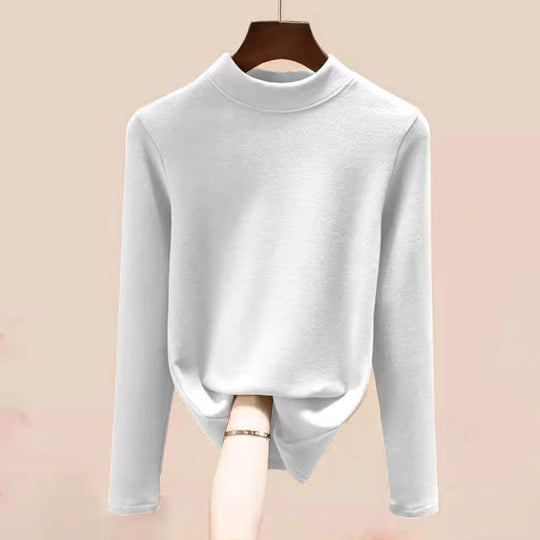 Damen-Thermo-Unterziehshirt, halbhoher Kragen, gefüttert
