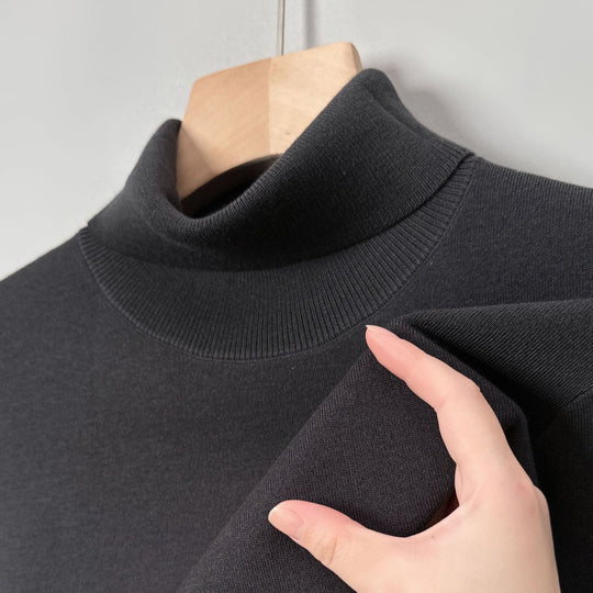 Herren-Wollpullover, Rollkragen, extra warm