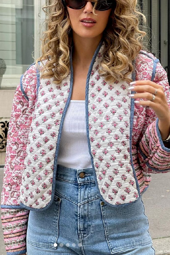 Wendbare Steppjacke mit farblich passender kleiner Baumwolljacke