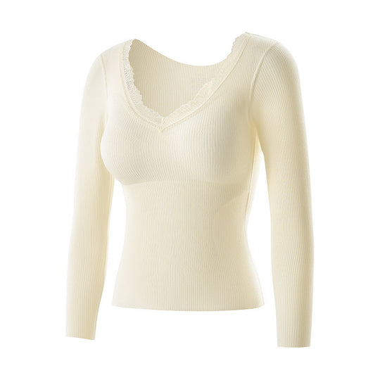 Damen Thermo-Set, Seide-Kaschmir-Mix, integrierter BH