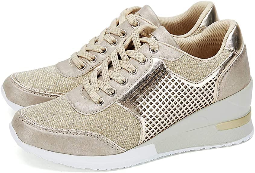 Orthopädische Sneakers mit hohen Absatz und Keilabsatz