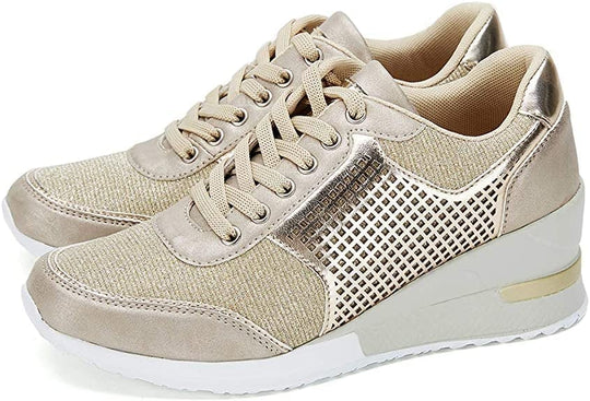 Orthopädische Sneakers mit hohen Absatz und Keilabsatz