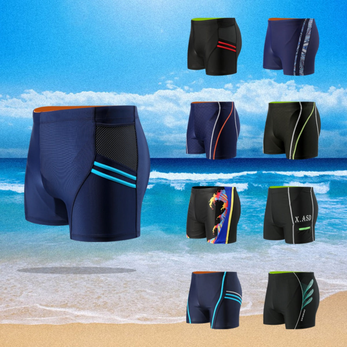 Shopnory | Schnell trocknende Badehose in großen Größen