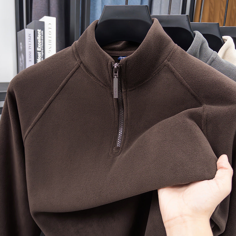 Wärmender Herren-Unterzieh-Pullover mit Stehkragen