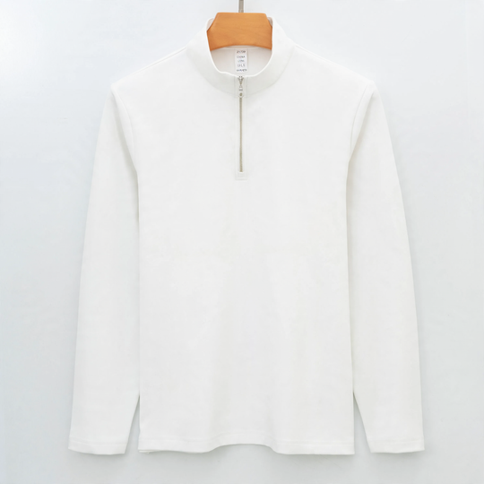 Elastisches Sport-Sweatshirt mit halbem Reißverschluss