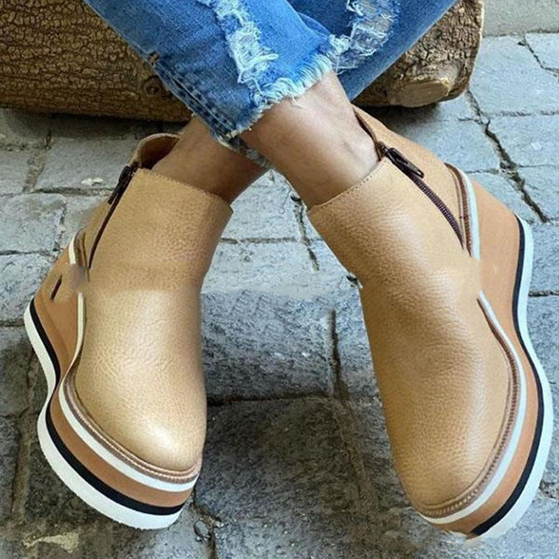 Orthopädische Leder-Sneaker mit Komfortsohle