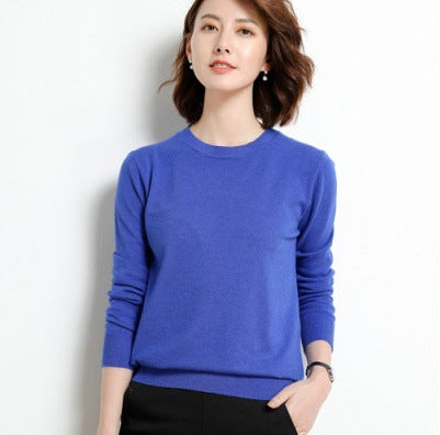 Damen-Strickpullover, Stehkragen, lockere Passform