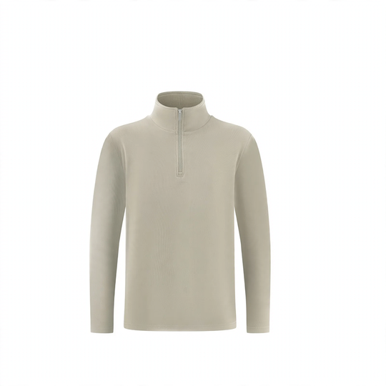 Herren-Pullover mit Stehkragen und Reißverschluss