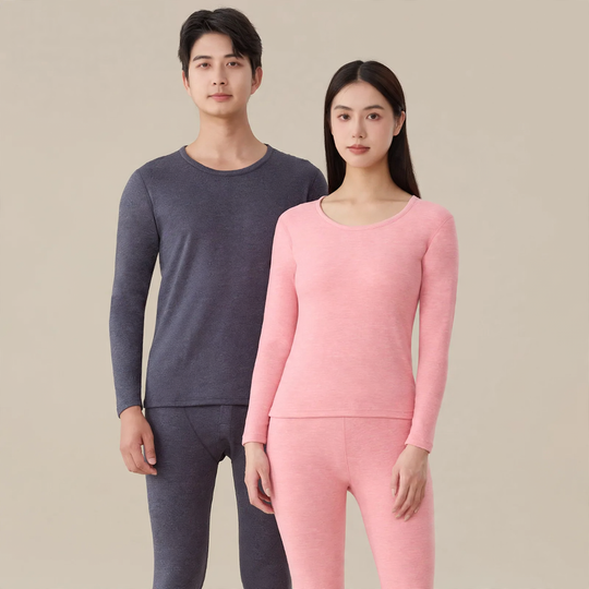 Thermisches Unterwäsche-Set, Unisex, Rundhalsausschnitt