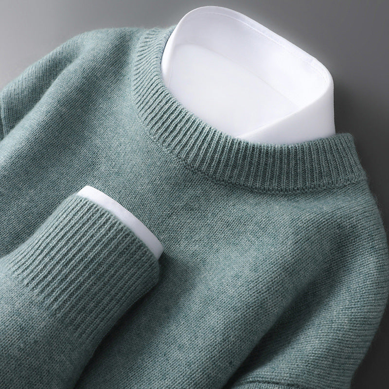 Halbhoher Kragen Strickpullover für Herren