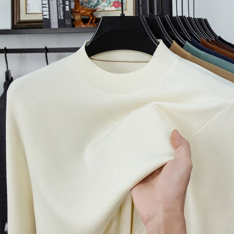 Herren-Wollpullover, Rundhalsausschnitt, maschinenwaschbar
