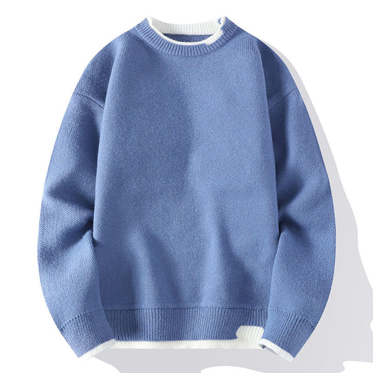 Herren-Strickpullover in Fake-Layer-Optik, modisch und bequem