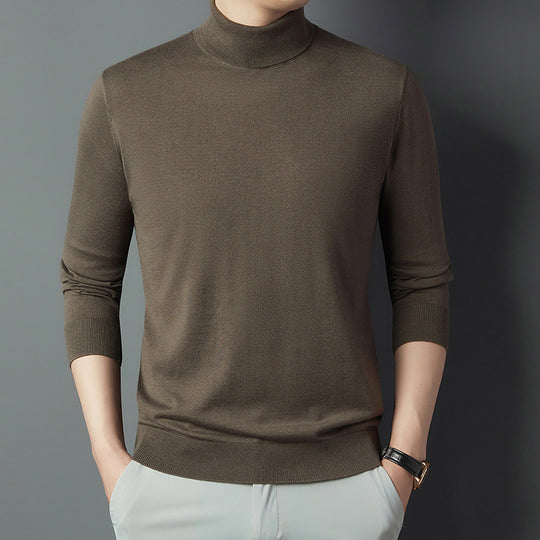 Herren-Wollpullover, Rollkragen, extra warm