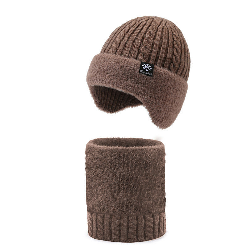 Winter-Set: Strickmütze und Schal, gefüttert