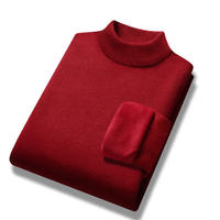Rollkragen Rot gefüttert