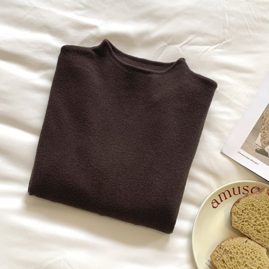 Damen-Strickpullover mit Stehkragen