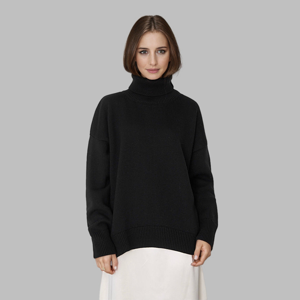 Lockerer Rollkragenpullover in klassischem Design