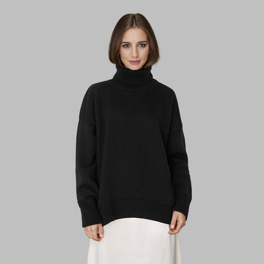 Lockerer Rollkragenpullover in klassischem Design