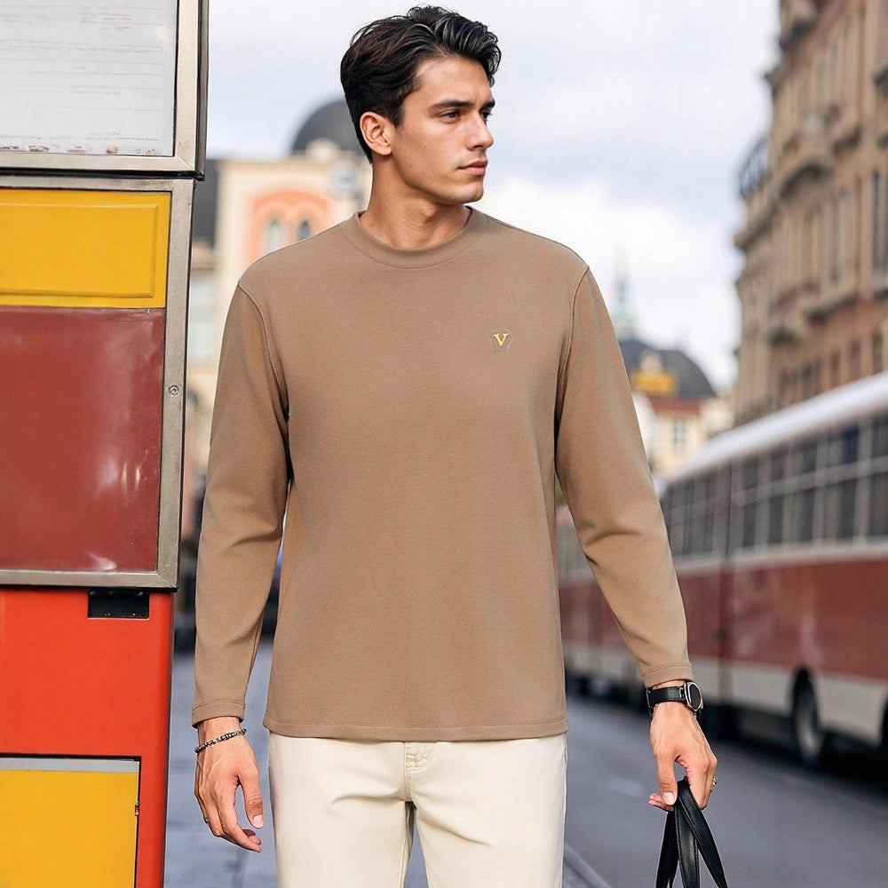 Hochwertiger Strickpullover mit Stickerei für Herren