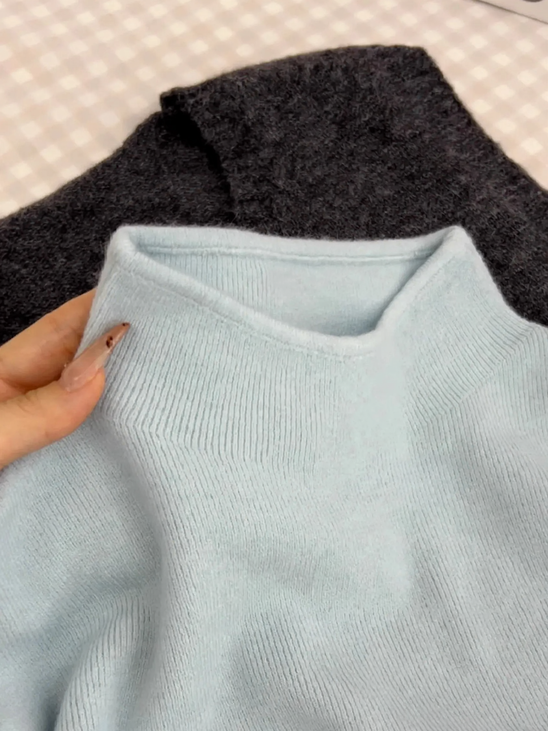 Damen-Strickpullover mit Stehkragen, vielseitiges Basic