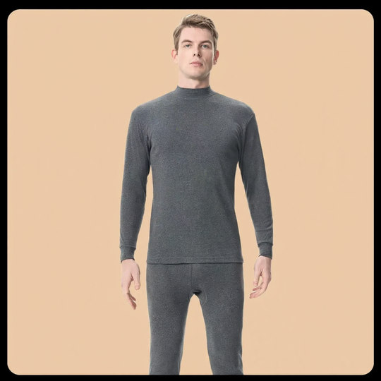 Baumwoll-Thermo-Unterwäsche-Set für Herren, 100% Baumwolle